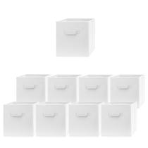 Cubos de armazenamento Pomatree, caixas de armazenamento em cubos de 28 cm, pacote com 9 unidades, brancas