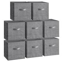 Cubos de Armazenamento SONGMICS Cattail Cinza - 8 Peças em Tecido Não Tecido