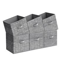 Cubos de armazenamento SONGMICS Cattail Grey UROB030G01 30x30x30cm 6 unidades Cubos de armazenamento SONGMICS Cattail Grey UROB030G01 30x30x30cm 6 unidades
