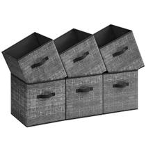 Cubos de Armazenamento SONGMICS - Conjunto de 6 (33x33x33cm) - Pretos Cubos de Armazenamento SONGMICS - Conjunto de 6 (33x33x33cm) - Pretos