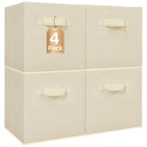 Cubos de armazenamento STORAGE MANIAC, pacote com 4 tecidos bege de 28 x 28 x 28 cm Cubos de armazenamento STORAGE MANIAC, pacote com 4 tecidos bege de 28 x 28 x 28 cm