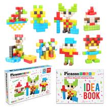 Cubos de blocos de construção de brinquedos magnéticos PicassoTiles 102 peças