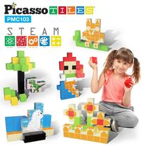 Cubos de blocos de construção de brinquedos magnéticos PicassoTiles 103 peças