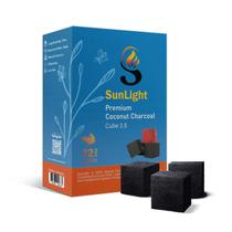 Cubos de carvão vegetal de coco Sunlight Premium 2,5 mm (72 cubos)