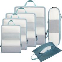 Cubos de embalagem BAGAIL Ultralight Compression 6 Set Dusty Blue Cubos de embalagem BAGAIL Ultralight Compression 6 Set Dusty Blue