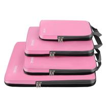 Cubos de embalagem de compressão BAGAIL 4/6/8 Set Travel Pink Cloth Cubos de embalagem de compressão BAGAIL 4/6/8 Set Travel Pink Cloth