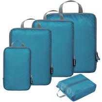 Cubos de Embalagem de Compressão BAGAIL - 5 ou 6 Conjuntos - Ultra Leve - Teal Cubos de Embalagem de Compressão BAGAIL - 5 ou 6 Conjuntos - Ultra Leve - Teal
