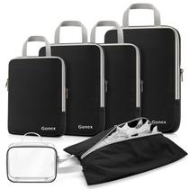 Cubos de embalagem de compressão Gonex expansíveis com bolsa de sapatos preta