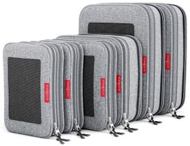 Cubos de embalagem de compressão LeanTravel, pacote com 6 unidades (2L+2M+2S), cinza