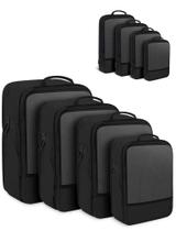 Cubos de embalagem de compressão SDGFUI Travel 4 PCS Set Black Cubos de embalagem de compressão SDGFUI Travel 4 PCS Set Black