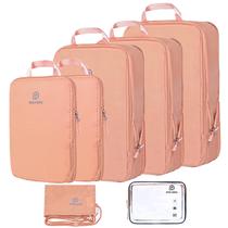 Cubos de embalagem de viagem PFEYRPK 7 Set Peach Organizer Cubos de embalagem de viagem PFEYRPK 7 Set Peach Organizer