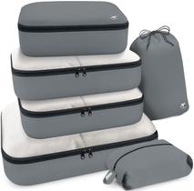 Cubos de Embalagem HOTOR (6 Peças) para Malas - Cinza
