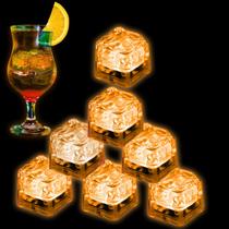 Cubos de Gelo Iluminados Nonley 96 Unidades LED Laranja à Prova d'Água Cubos de Gelo Iluminados Nonley 96 Unidades LED Laranja à Prova d'Água