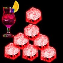 Cubos de Gelo Iluminados Nonley 96PCS LED Vermelho à Prova d'Água Cubos de Gelo Iluminados Nonley 96PCS LED Vermelho à Prova d'Água