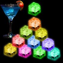 Cubos de gelo LED Nonley Light Up, pacote com 24, multicor, impermeável Cubos de gelo LED Nonley Light Up, pacote com 24, multicor, impermeável
