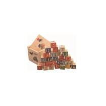 Cubos de Madeira Educativos com Letras e Números - Brinquedo Infantil