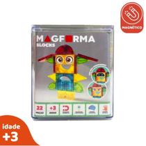 Cubos e Formas Magnéticos 22 peças Brinquedo Educativo Magnético