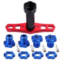 Cubos e porcas hexagonais e chave de roda para carros RC Traxxas