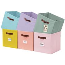 Cubos Organizadores DECOMOMO 33x33x33 cm Juego de 6 Cajas de Tela