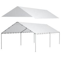 Cubre toldo de reemplazo para cochera 3x6 m blanco con bungee Cubre toldo de reemplazo para cochera 3x6 m blanco con bungee