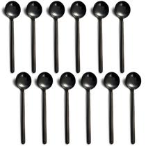 Cucharas Dicunoy Juego de 12 Mini Cucharas Negras de Acero Inoxidable 13 cm Cucharas Dicunoy Juego de 12 Mini Cucharas Negras de Acero Inoxidable 13 cm
