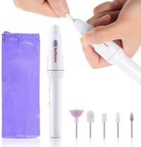 Cucudy Máquina de lixa de unhas elétrica portátil para unhas de gel Brocas de unhas, manicure Pedicure, C/BOLSA A PILHAS