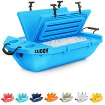 Cuddy Cooler Flutuante e Recipiente de Armazenamento Seco para Terra e Água 40 qt Ideal para rio, praia, caiaque, piscina e lago - Azul Glaciar