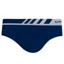 Cueca Adulto Slip Microfibra Azul Marinho em Poliamida Lupo