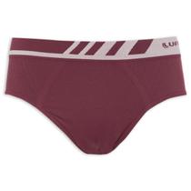 Cueca Adulto Slip Microfibra Sem Costura Lupo Vinho XG