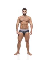 Cueca affair club 5cm preto e cinza