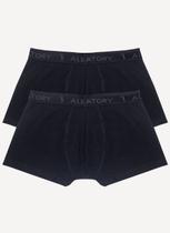 Cueca Aleatory Boxer kit com 2 Preta Cueca Aleatory Boxer kit com 2 Preta