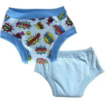 Cueca Algodão Desfralde Absorvente Kit 2 unds Ecokids OOPS