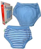 Cueca Algodão Desfralde Absorvente Kit 2unds Eco&ampPlay Listra