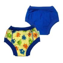 Cueca Algodão Desfralde Absorvente Kit 2unds EcoPlay Monstro