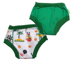 Cueca Algodão Desfralde Absorvente Kit 2unds EcoPlay Pirata