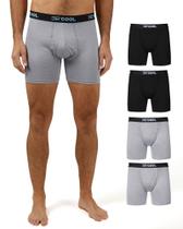 Cueca boxer 32 Degrees Cool Men, pacote com 4 unidades, de secagem rápida, grande Cueca boxer 32 Degrees Cool Men, pacote com 4 unidades, de secagem rápida, grande
