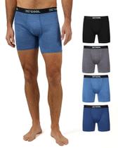 Cueca boxer 32 Degrees Cool Men, pacote com 4 unidades, preta/azul/jeans M Cueca boxer 32 Degrees Cool Men, pacote com 4 unidades, preta/azul/jeans M