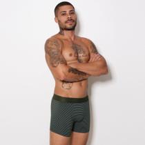 Cueca Boxer Adulto Risca de Giz em Algodão Penteado (Cotton Penteado Risca de Giz)