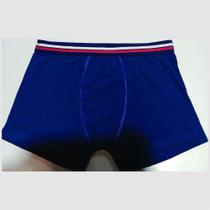Cueca Boxer Algodão com Elástico Listrado Marinho Basic + P Cueca Boxer Algodão com Elástico Listrado Marinho Basic + P