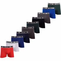 Cueca boxer box EL KORAB Original adulto microfibra lisa kit com 10 unidades direto da fábrica