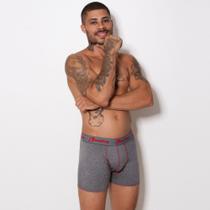 Cueca Boxer Cinza Tecido Confortável Macio