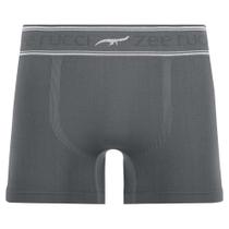 Cueca Boxer com Cós Listrado Sem Costura Cinza Zee Rucci Cueca Boxer com Cós Listrado Sem Costura Cinza Zee Rucci