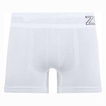 Cueca Boxer com Jacquard no Cós sem Costura Branco Zee Rucci Cueca Boxer com Jacquard no Cós sem Costura Branco Zee Rucci