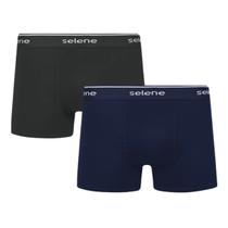 Cueca Boxer Cotton Kit com 2 Unidades em Algodão - Selene