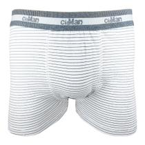 Cueca Boxer Cotton Plus Size CiaMan Risca de Giz BPS42