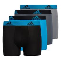 Cueca boxer de microfibra Athletic Fit para meninos, pacote com 4