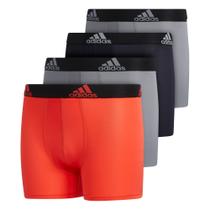 Cueca boxer de microfibra Athletic Fit para meninos, pacote com 4 unidades Adidas