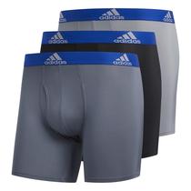 Cueca boxer de microfibra, pacote com 3 cuecas masculinas pequenas da Adidas Cueca boxer de microfibra, pacote com 3 cuecas masculinas pequenas da Adidas