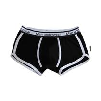 Cueca Boxer Esportiva Respirável Masculina Preto Branco Cinza M L XL Shorts Fitness