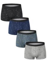 Cueca Boxer Estampada Masculina - Pacote com 4 Unidades - Tamanhos Grandes